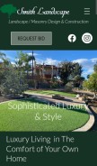 How smithlandscapemasonry.com looks like on a mobile device such as an iPhone.