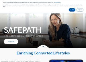 How smithmicro.com looks like on a tablet such as an iPad.