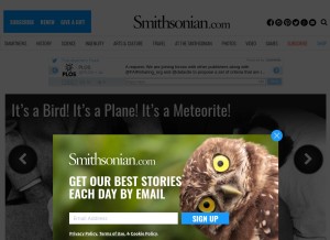 How smithsonianmag.com looks like on a tablet such as an iPad.