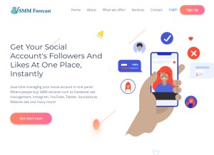 How smmforecast.com looks like on a tablet such as an iPad.