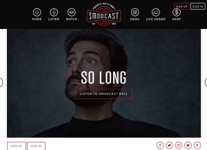 How smodcast.com looks like on a tablet such as an iPad.