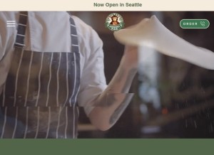 How smokingmonkeypizza.com looks like on a tablet such as an iPad.