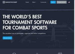 How smoothcomp.com looks like on a tablet such as an iPad.