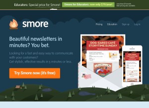 How smore.com looks like on a tablet such as an iPad.