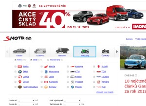 How smoto.cz looks like on a tablet such as an iPad.
