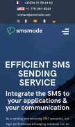 How smsmode.com looks like on a mobile device such as an iPhone.