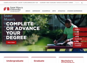 How smumn.edu looks like on a tablet such as an iPad.