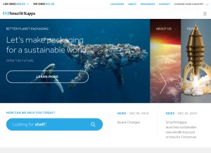 How smurfitkappa.com looks like on a tablet such as an iPad.