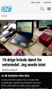 How sn.dk looks like on a mobile device such as an iPhone.