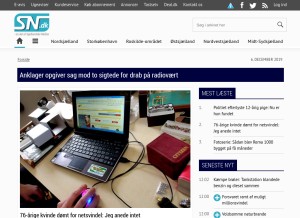 How sn.dk looks like on a tablet such as an iPad.