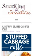 How snackinginsneakers.com looks like on a mobile device such as an iPhone.