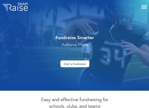 How snap-raise.com looks like on a tablet such as an iPad.
