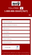 How snapcarcash.com looks like on a mobile device such as an iPhone.
