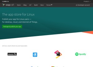 How snapcraft.io looks like on a tablet such as an iPad.