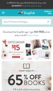 How snapfish.com looks like on a mobile device such as an iPhone.