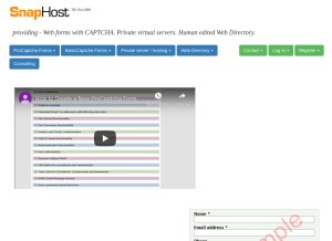 How snaphost.com looks like on a tablet such as an iPad.