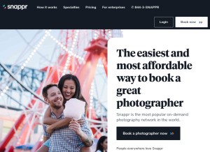 How snappr.co looks like on a tablet such as an iPad.