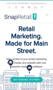 How snapretail.com looks like on a mobile device such as an iPhone.
