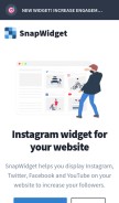 How snapwidget.com looks like on a mobile device such as an iPhone.