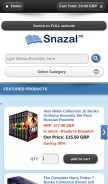 How snazal.com looks like on a mobile device such as an iPhone.