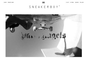How sneakerboy.com looks like on a tablet such as an iPad.