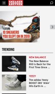 How sneakerfreaker.com looks like on a mobile device such as an iPhone.