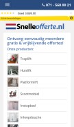 How snelleofferte.nl looks like on a mobile device such as an iPhone.