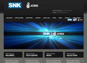 How snkamerica.com looks like on a tablet such as an iPad.