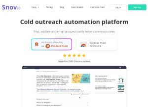 How snov.io looks like on a tablet such as an iPad.
