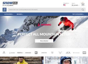 How snowinn.com looks like on a tablet such as an iPad.