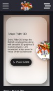 How snowrider3d.co looks like on a mobile device such as an iPhone.