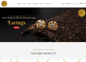 How sntgold.in looks like on a tablet such as an iPad.