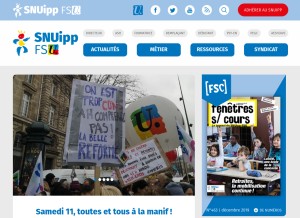 How snuipp.fr looks like on a tablet such as an iPad.
