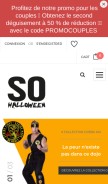 How so-halloween.com looks like on a mobile device such as an iPhone.