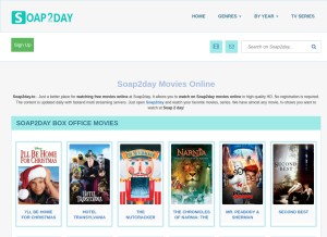 How soap2dayz.ws looks like on a tablet such as an iPad.