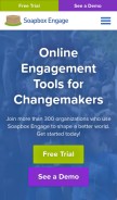 How soapboxengage.com looks like on a mobile device such as an iPhone.