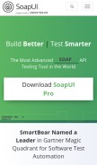 How soapui.org looks like on a mobile device such as an iPhone.