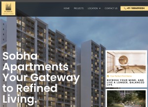 How sobhaproject.co.in looks like on a tablet such as an iPad.