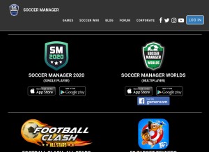How soccermanager.com looks like on a tablet such as an iPad.
