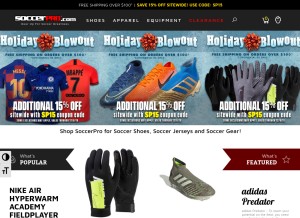 How soccerpro.com looks like on a tablet such as an iPad.