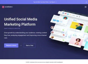 How socialbakers.com looks like on a tablet such as an iPad.