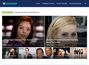 How socialbasecamp.com looks like on a tablet such as an iPad.