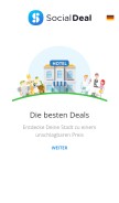 How socialdeal.de looks like on a mobile device such as an iPhone.