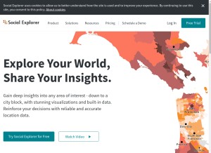 How socialexplorer.com looks like on a tablet such as an iPad.