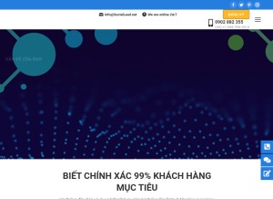 How sociallead.net looks like on a tablet such as an iPad.
