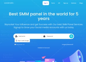 How socialmatrix.in looks like on a tablet such as an iPad.