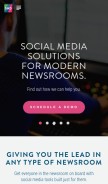 How socialnewsdesk.com looks like on a mobile device such as an iPhone.