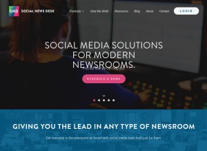 How socialnewsdesk.com looks like on a tablet such as an iPad.