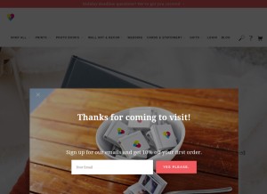 How socialprintstudio.com looks like on a tablet such as an iPad.