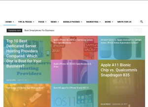 How socialtech360.com looks like on a tablet such as an iPad.